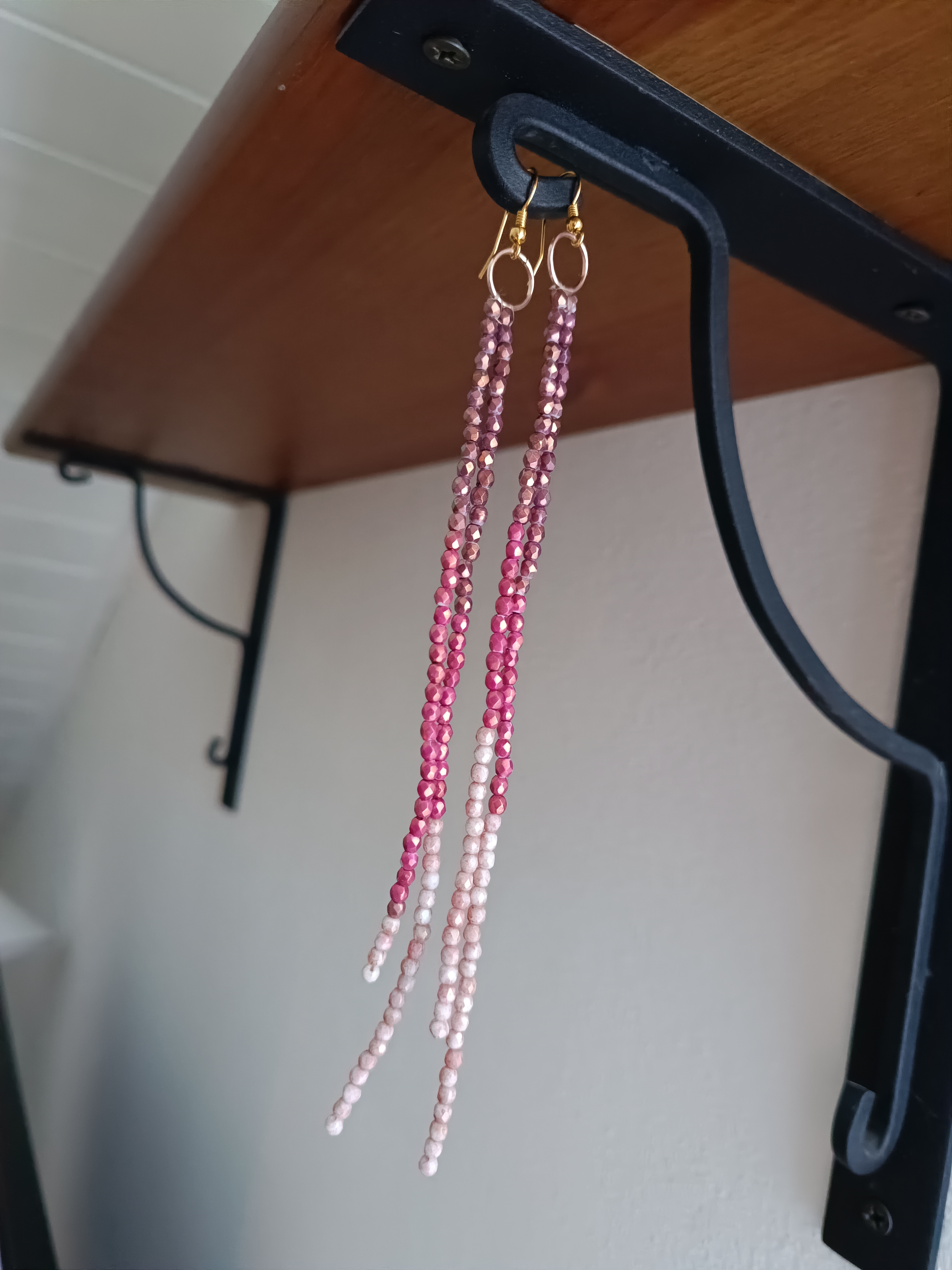 Náušnice Topaz Pink Luster