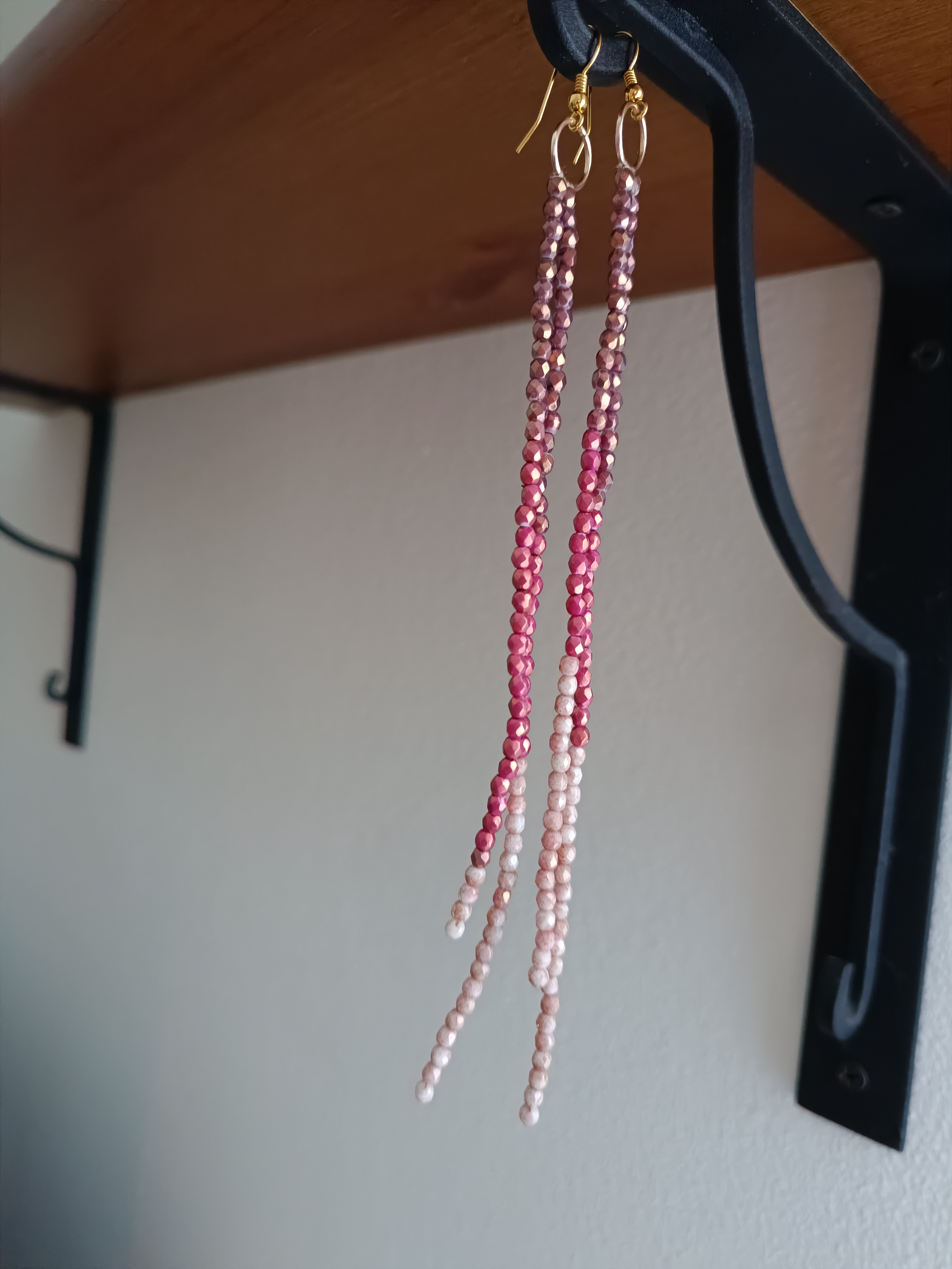 Náušnice Topaz Pink Luster