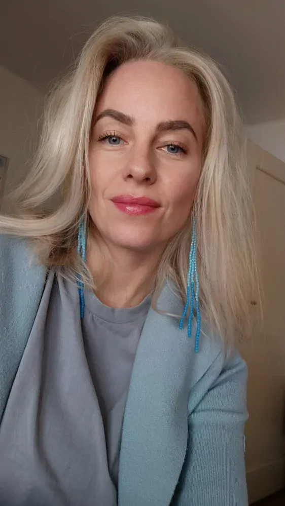 Náušnice modré z korálků