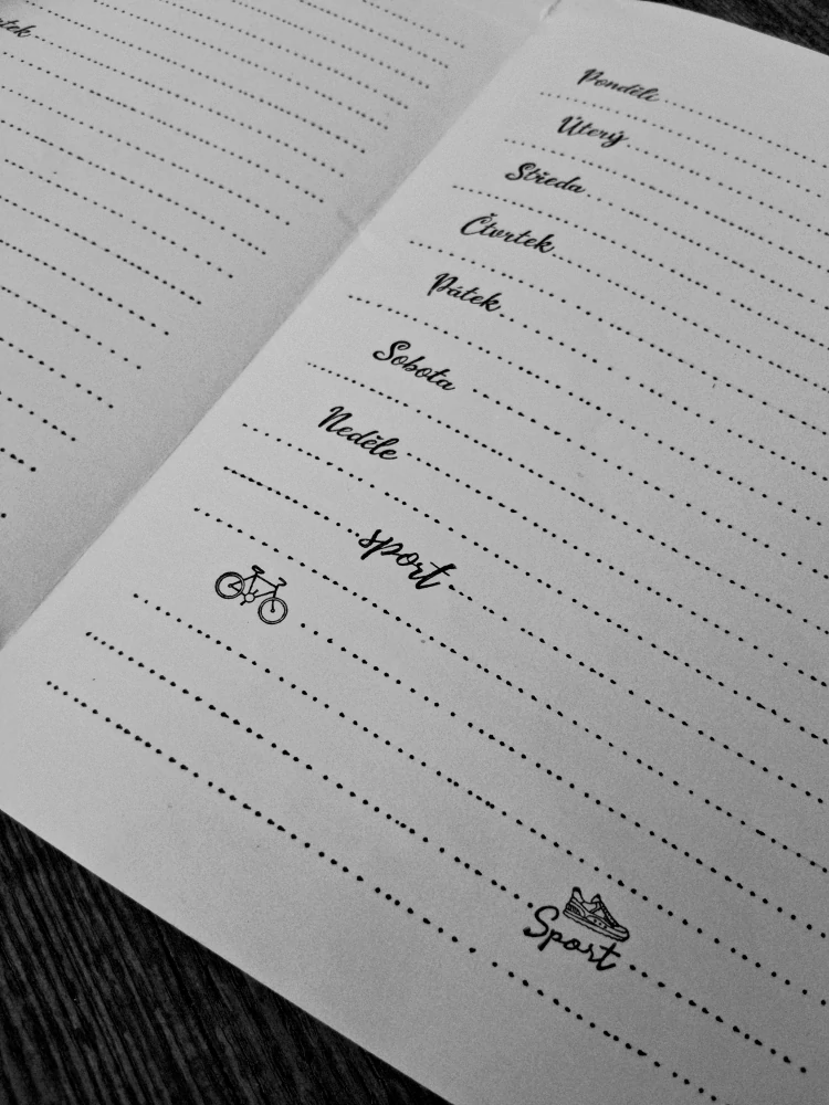 List do diáře týdenní