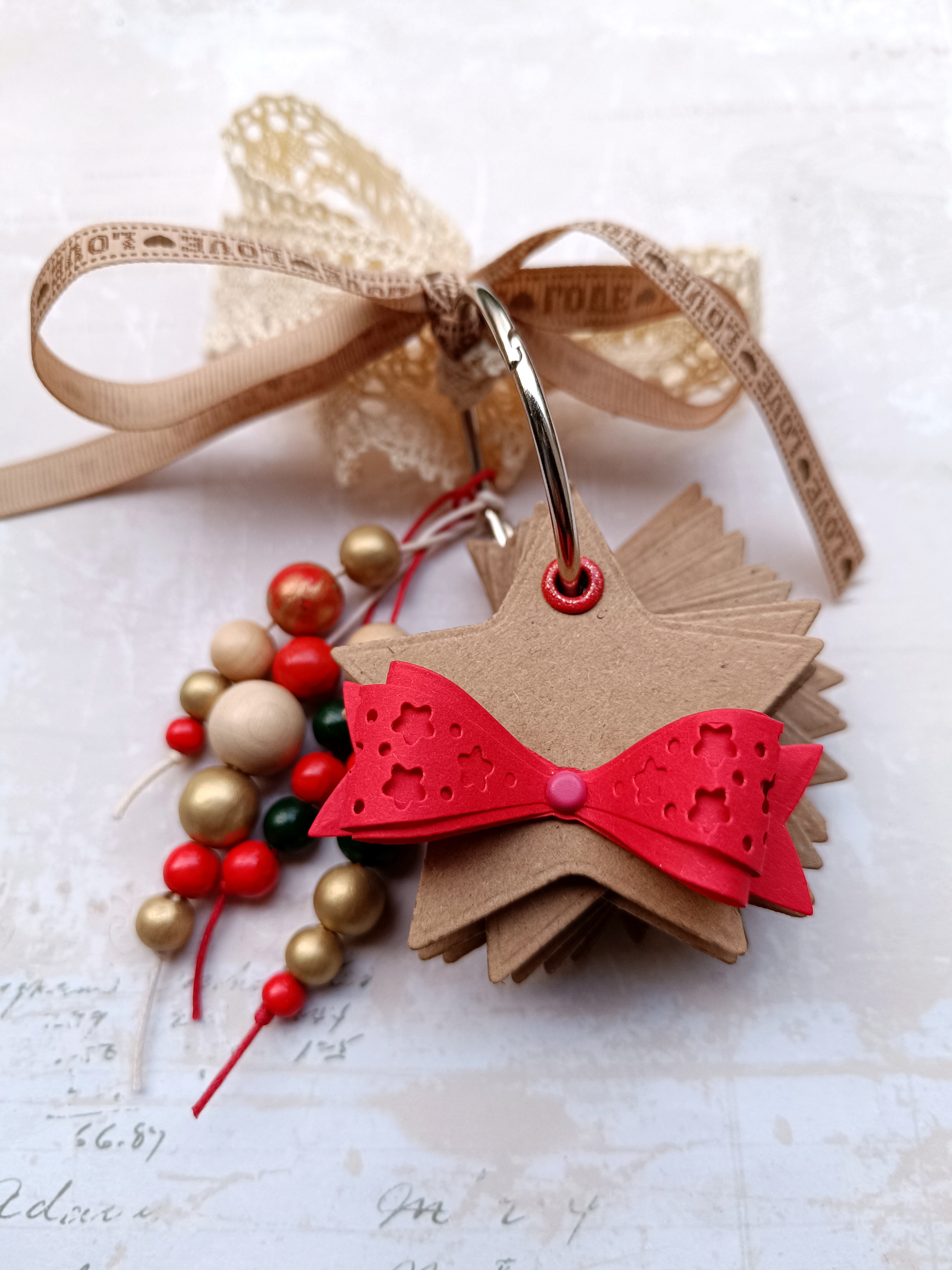 Vánoční sešítek z kartonu mini