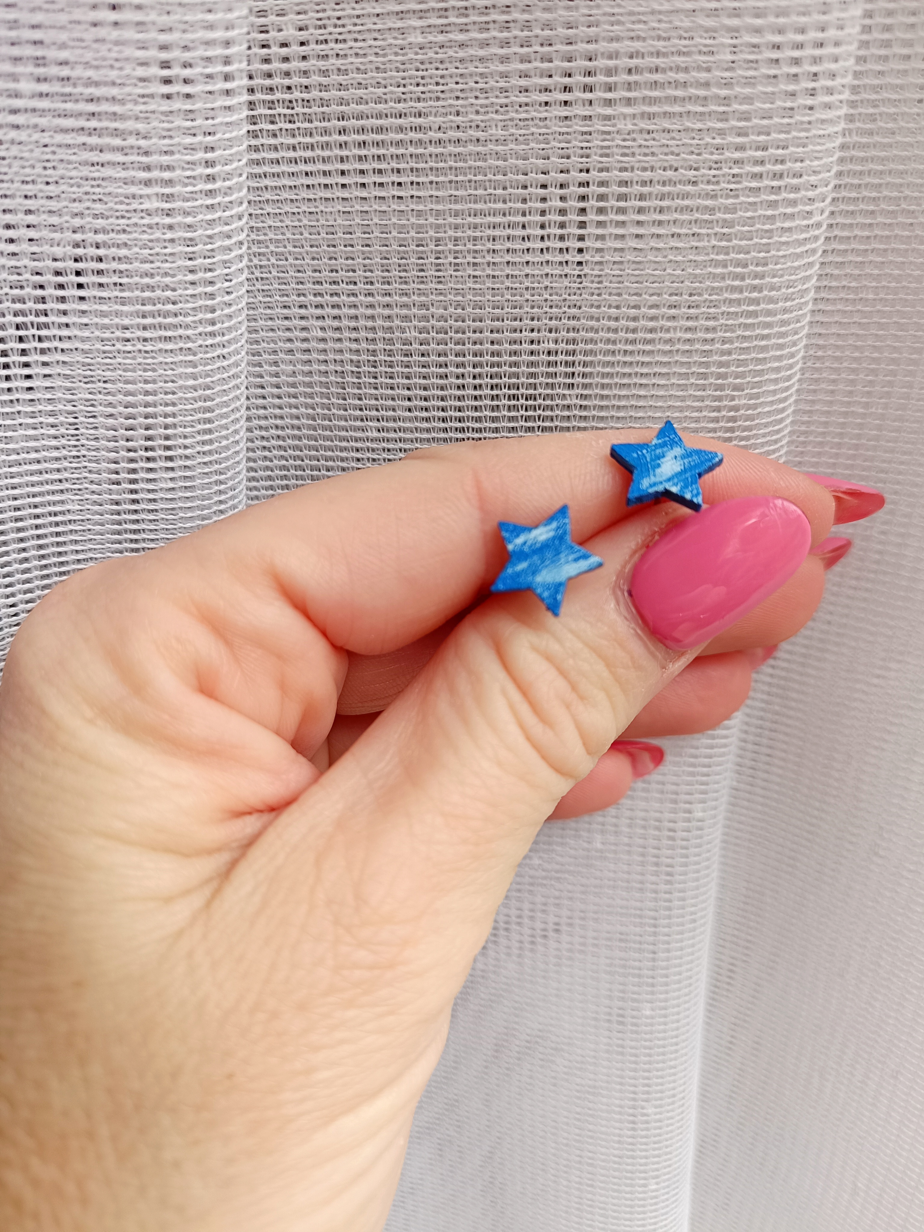 Náušnice hvězdičky modré