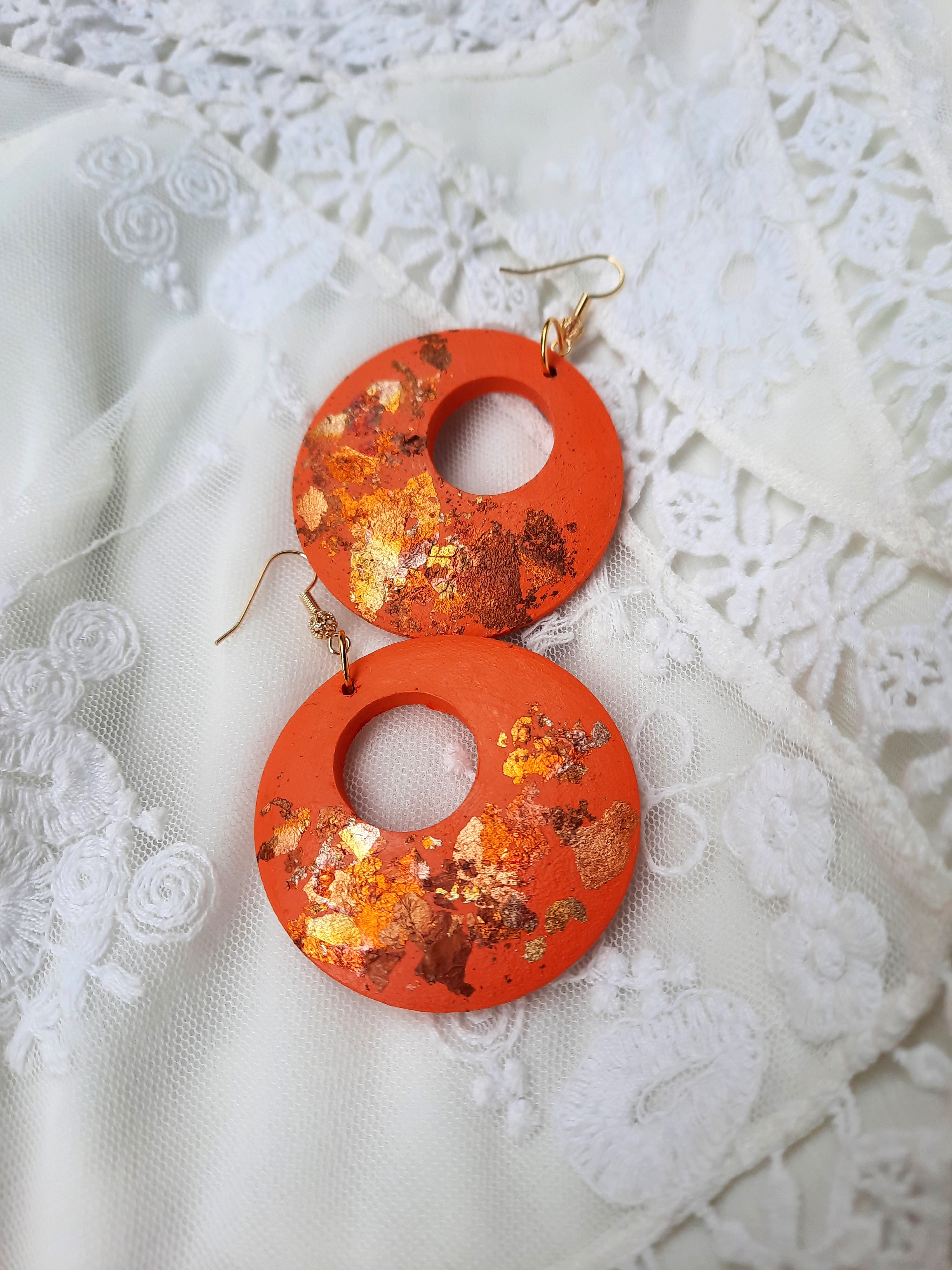 Náušnice donuty ORANGE