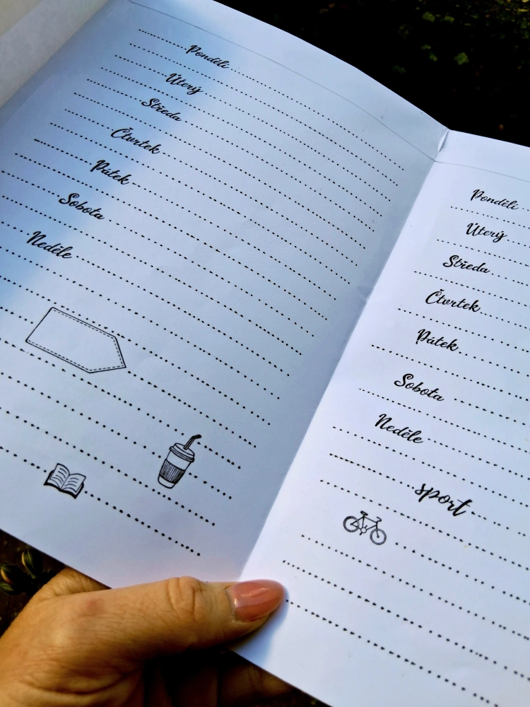List do diáře týdenní