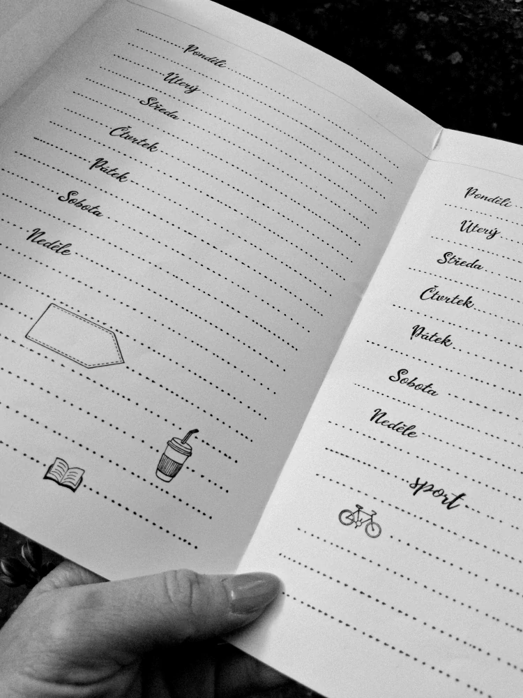List do diáře týdenní