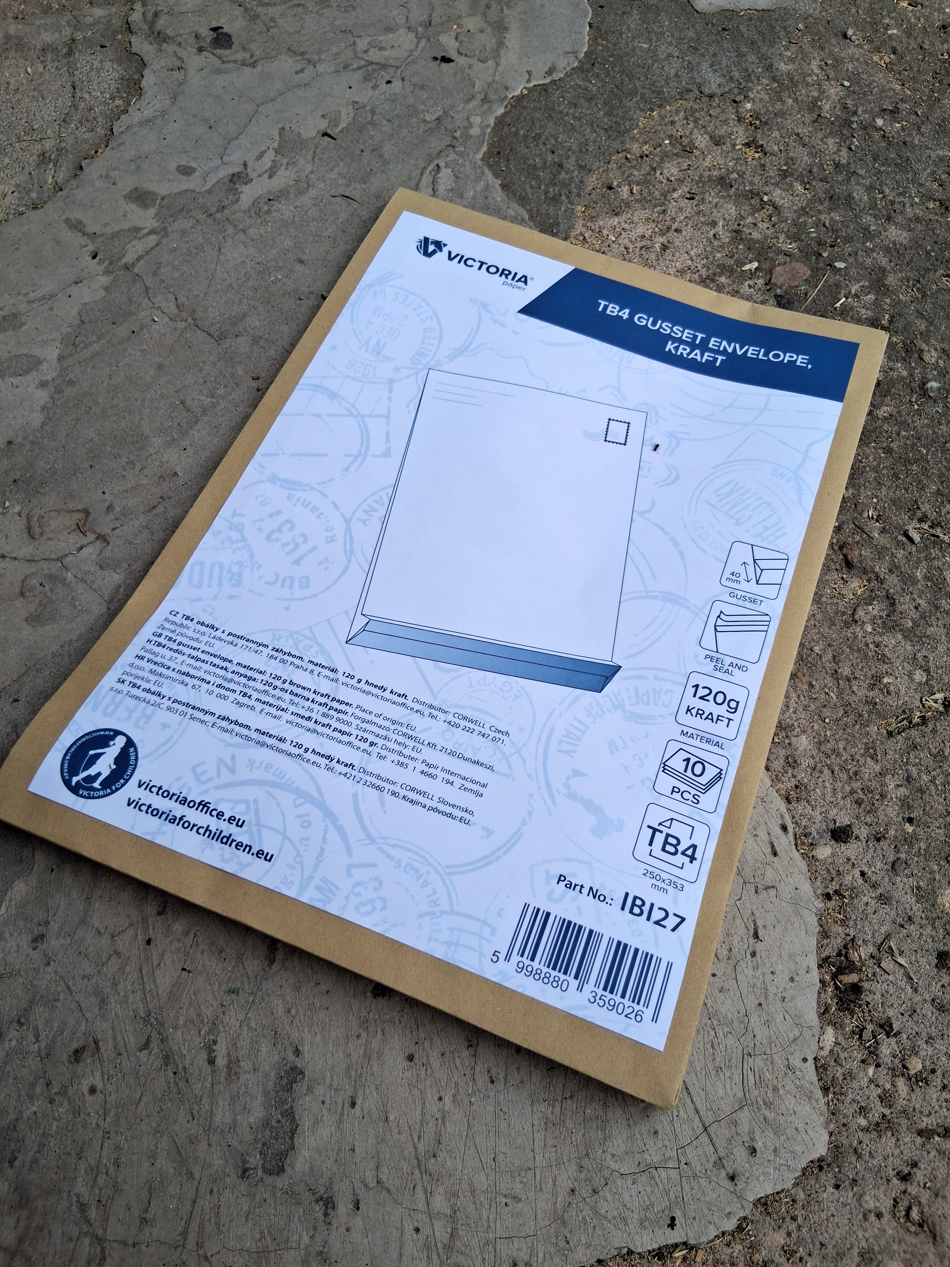 Kraftové obálky TB4 250 x 353 mm 10 ks