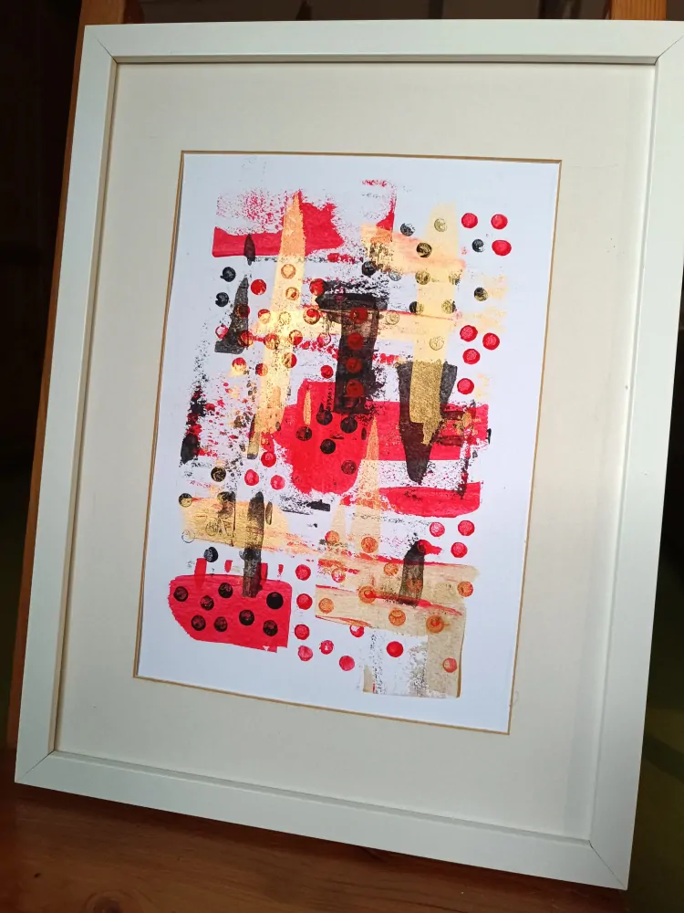 Red, black and gold